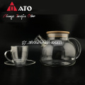 Καθαρίστε το Borosilicate Glass Teapot/Cup